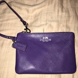 Coach purple wristlet NWOT